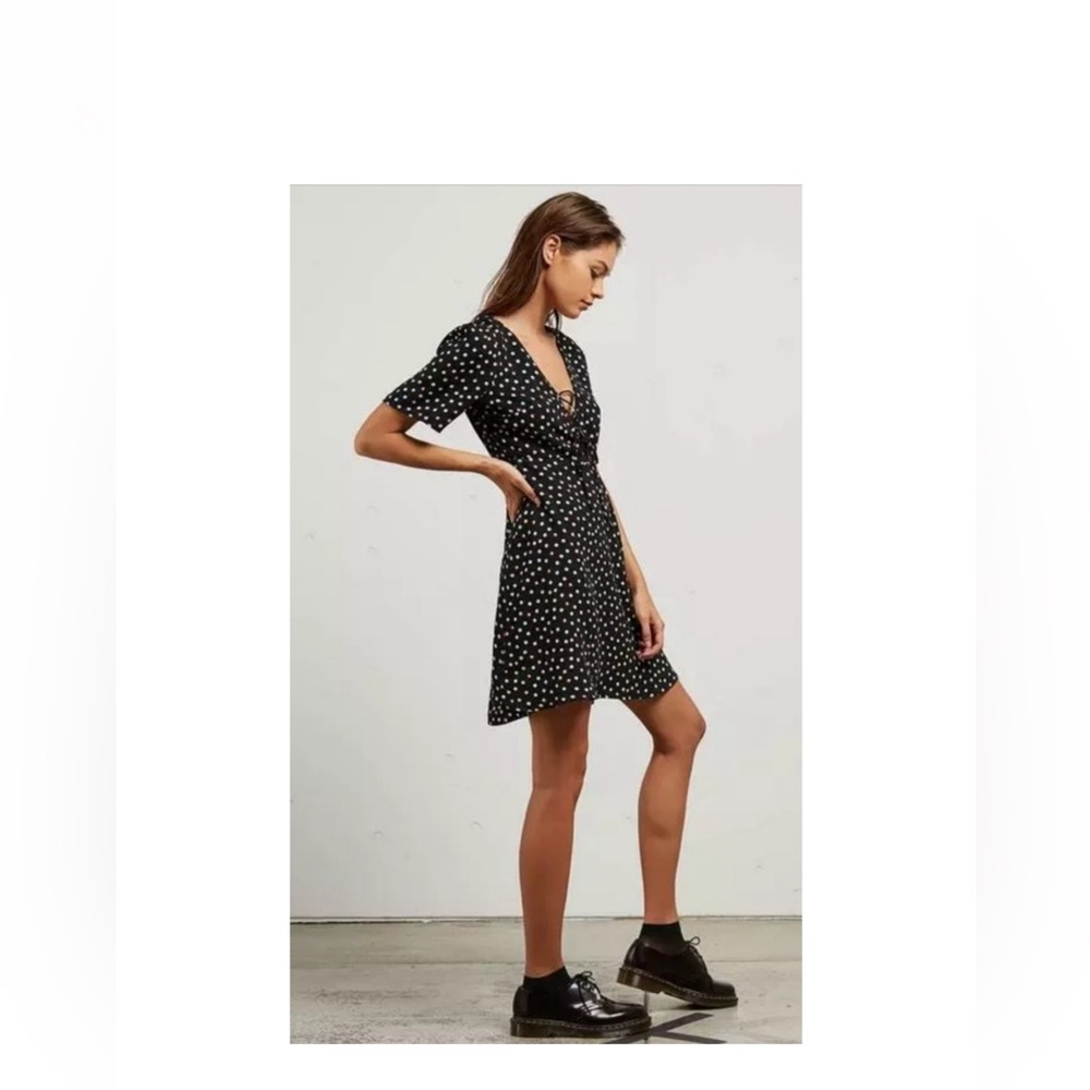 Volcom colorful polka dot dress size medium